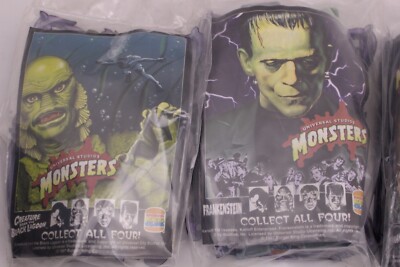 1997年ユニバーサル・モンスターズ バーガーキング4点コンプリートセット NIP - 1997 Burger King Universal Studios Monsters Complete Set of
