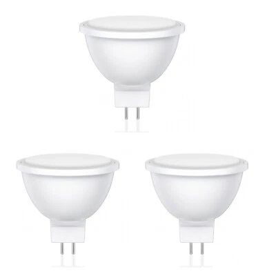 3x GU5.3 Ampoule LED MR16 blanc chaud (2700 K) 5 W 430lm 104° mate - Photo 1/4