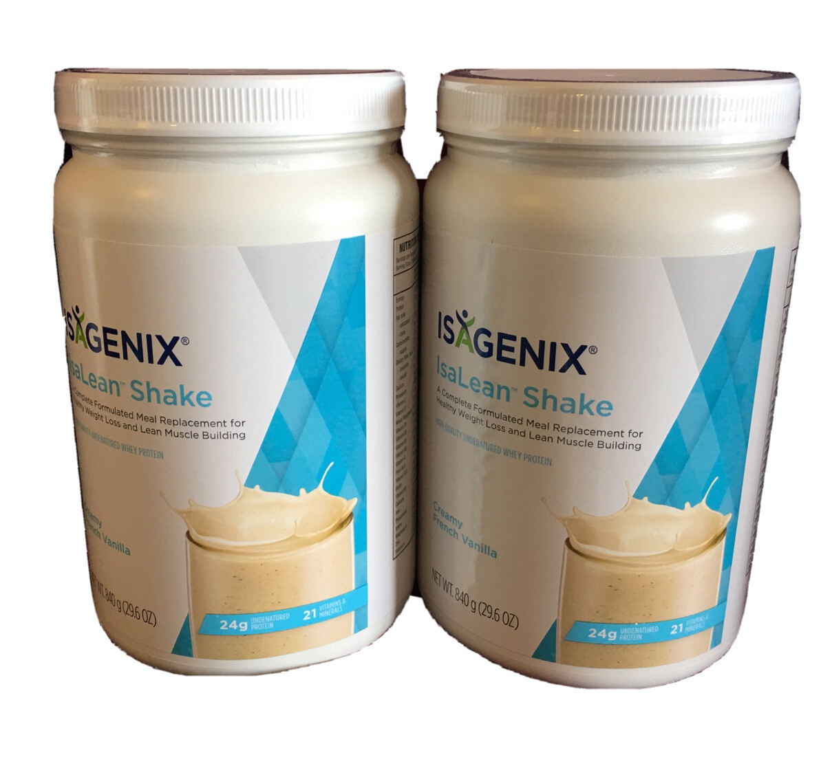 2x Isagenix Vanilla & Strawberry Isalean Protein Shake Meal Replacement