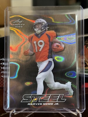 2023 Leaf Trinity - Marvin Mims - Steel Lava Silver - #S-57 - Denver Broncos 