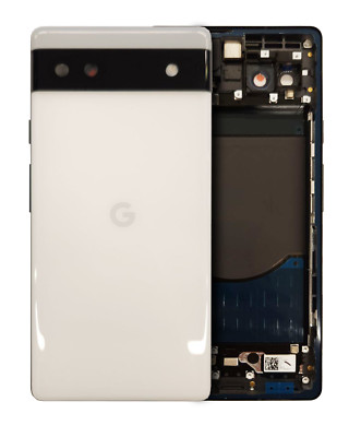 Back Housing Compatible With Google Pixel 6a (ROW/JP) (Genuine OEM) (White)