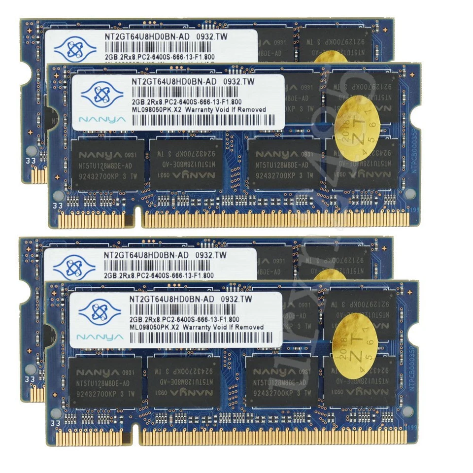 NANYA 16GB 8GB 4GB 2GB PC2 6400S DDR2 800MHz SODIMM Laptop Memory RAM LOT AB - Image 3 of 4