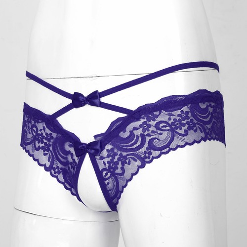 Calzoncillos de encaje sin entrepierna Sissy See Through para hombre - Imagen 64 de 80