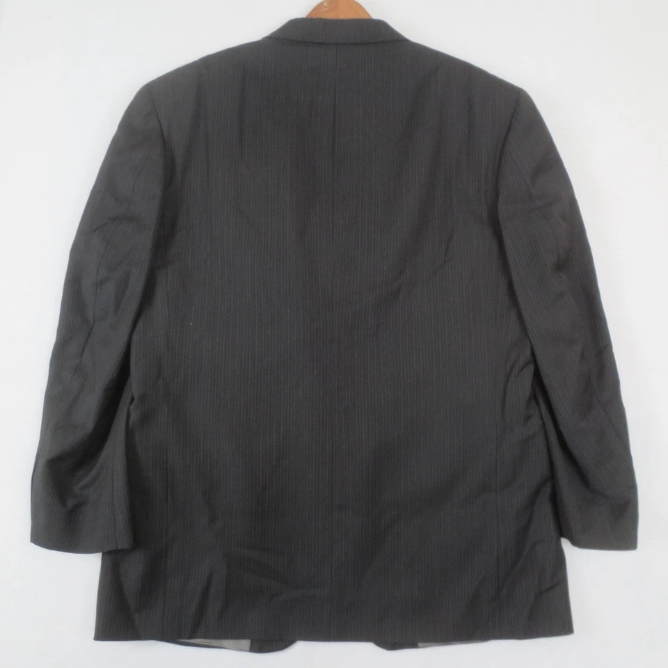 Oscar De La Renta 3 Piezas Traje Chaqueta 43R Pantalones 37x30 Chaleco Gris Lana Cachemira Foto 3 de 4