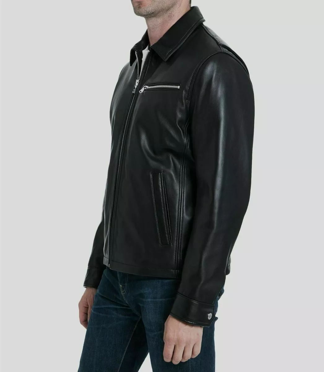 Michael kors james dean leather best sale jacket