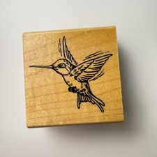 Hummingbird Flight Bird Garden Flower Rubber Stamp 2.25"X 2.25" Stampendous F083
