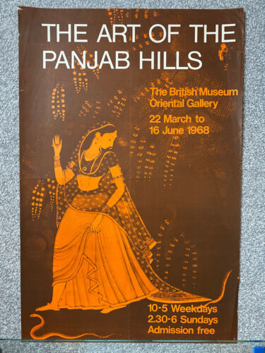 1968 British Museum, Oriental Gallery exhibition poster: Art of the Punjab Hills - Picture 1 of 6