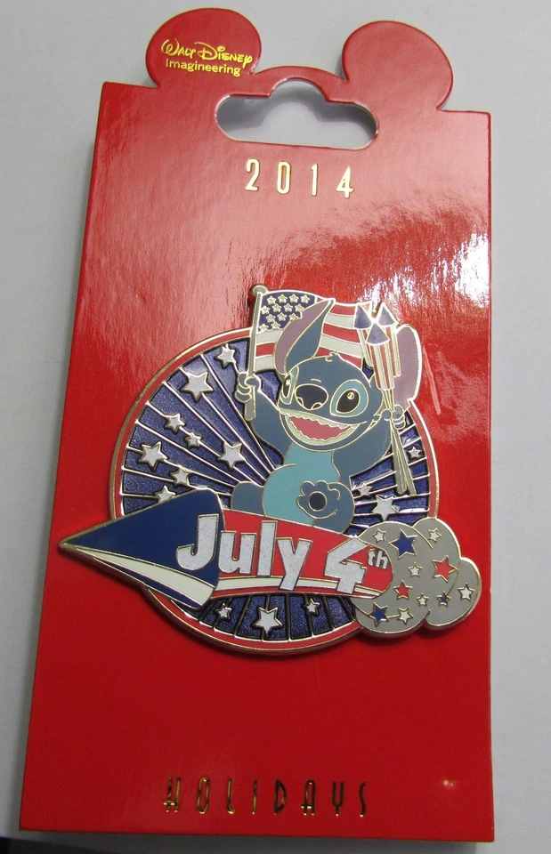 Prendedor Disney 102320 WDI Holidays Stitch 4 de julio de 2014 Foto 2 de 4