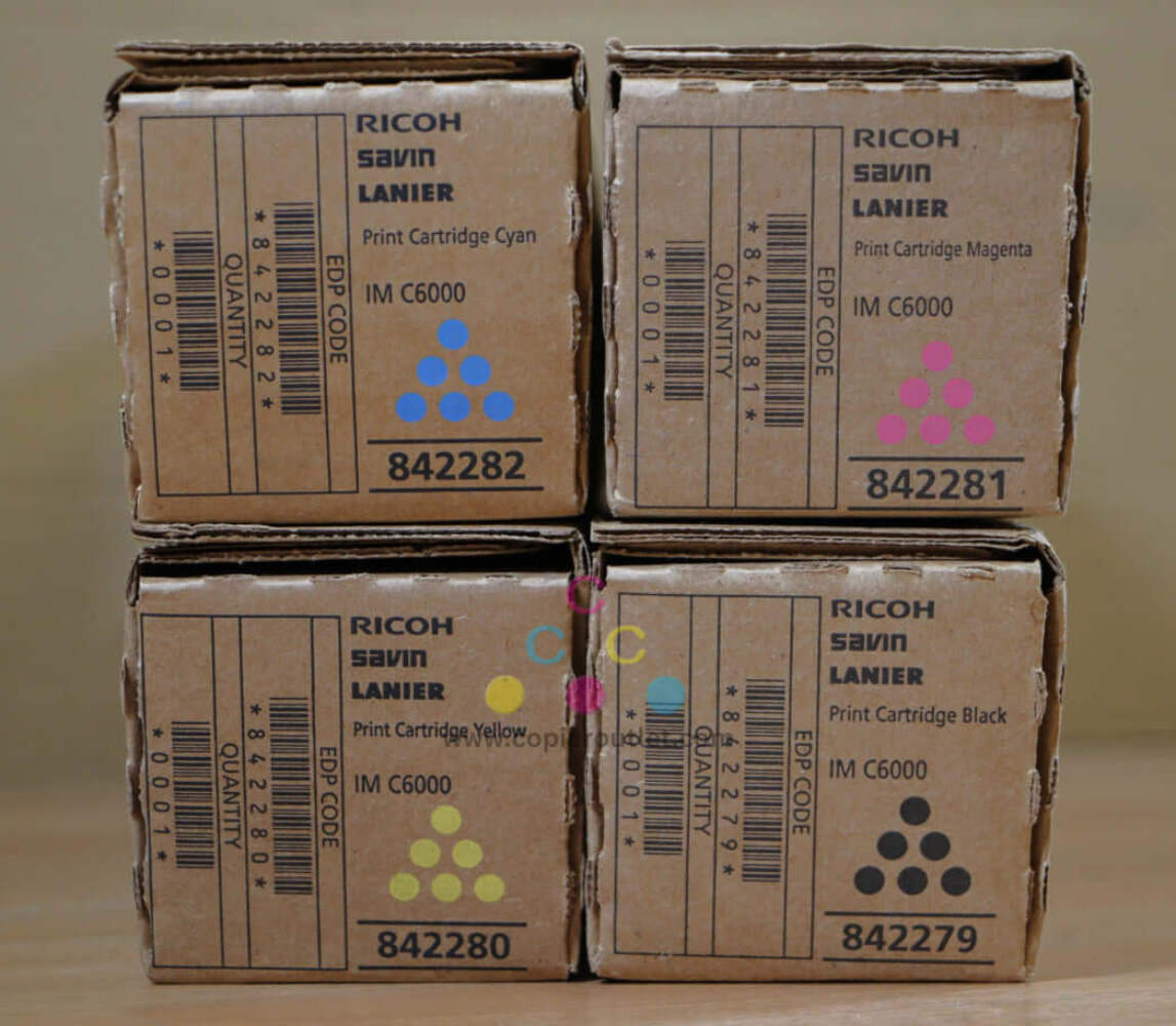 NEW Genuine Ricoh IMC4500/C6000 CMYK Toner Set 842279,842280,842281 ...