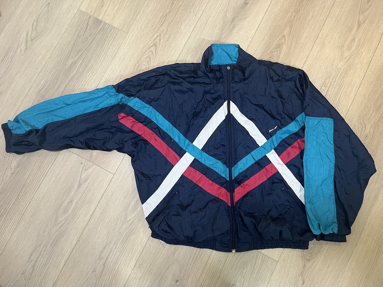 Vintage Pierre Cardin Colorblock Windbreaker Jacket 90s Retro Men’s L
