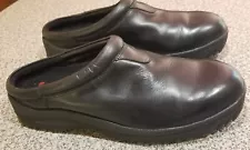 RARE Vintage SPOT-BILT Black Leather Shoes Slippers Men Size 12 Excellent-C PICS