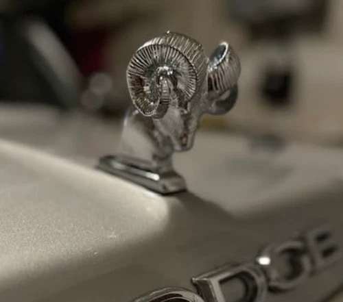 Chrome Metal Ram's Head Hood Ornament Replacement Dodge Ram Pickup Truck - Picture 7 of 7