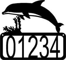 Dolphin House Address Sign - Made in USA