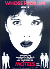 THE MOTELS vintage 1980 PÓSTER ANUNCIO CUYO PROBLEMA Cuidado Martha Davis