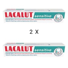 2 x Lacalut Sensitive Toothpaste PACK OF TWO For Sensitive Bleeding Gums 75 ml 79.93 per litre