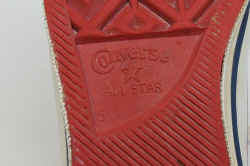 Vintage Made In USA American Flag Converse Chuck Hi Sneakers Men's Size 5 - Picture 11 of 11