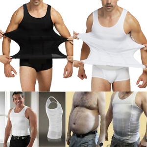 Manner Herren Taillenformer Body Shaper Unterhemd Muskelshirt Bauchweg Mieder Ebay