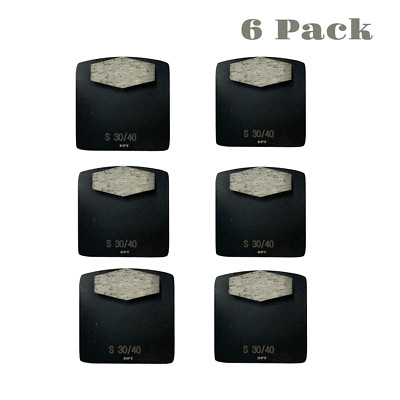6 Pk Grinding Discs for Husqvarna PG series Concrete Grinders Hard Bond 30 Grit