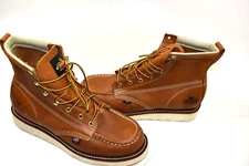 Thorogood Men's 6" Moc SOFT Toe Lace-Up Work Boots 11 D USA MADE