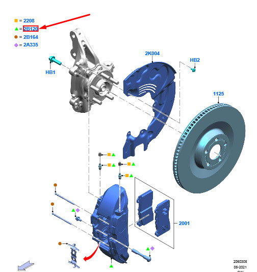 FORD Mustang Mach-E Front Left Brake Caliper 2483464 NEW GENUINE  