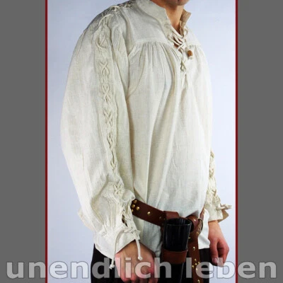 Trachtenhemd Mittelalterhemd Bikerhemd Piratenhemd Mittelalter Piraten Hemd LARP - Bild 1 von 2