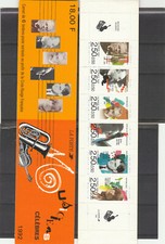 carnet personnages célèbres 1992 n° 2746/2751 non plié