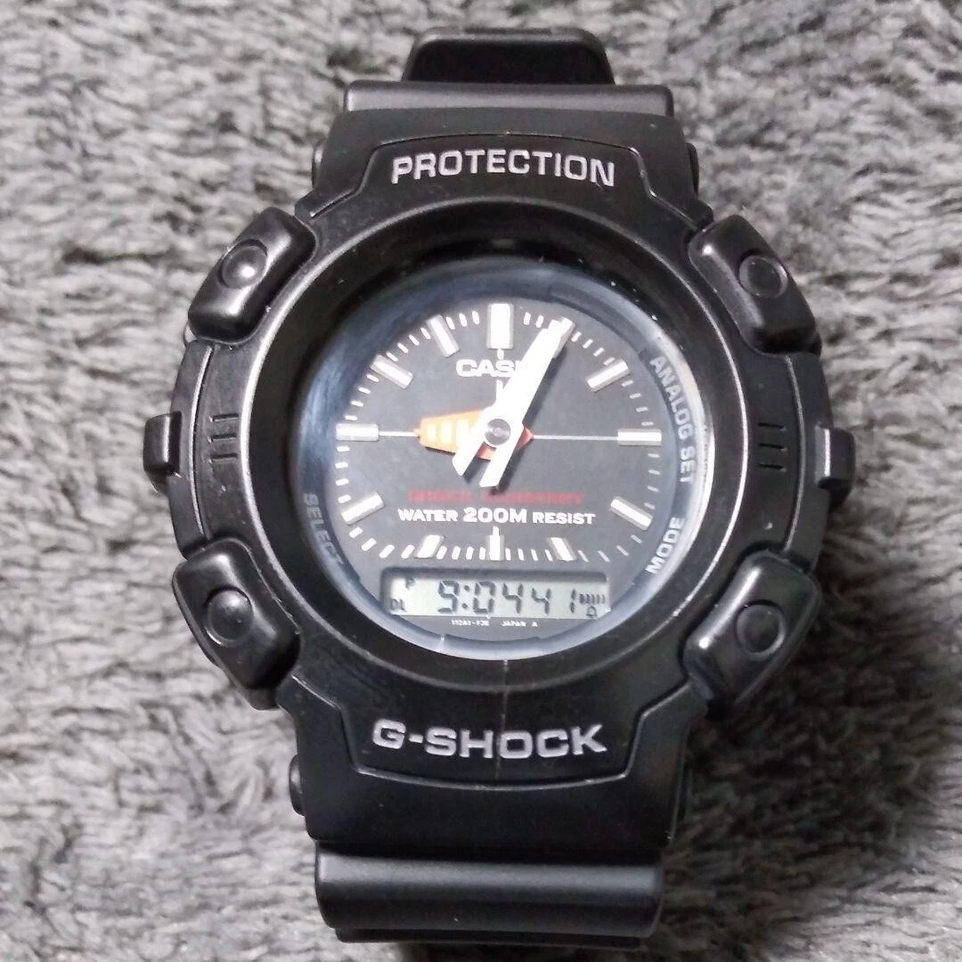 CASIO G-SHOCK AW-560 MENS BLACK Wristwatch vintage Genuine working