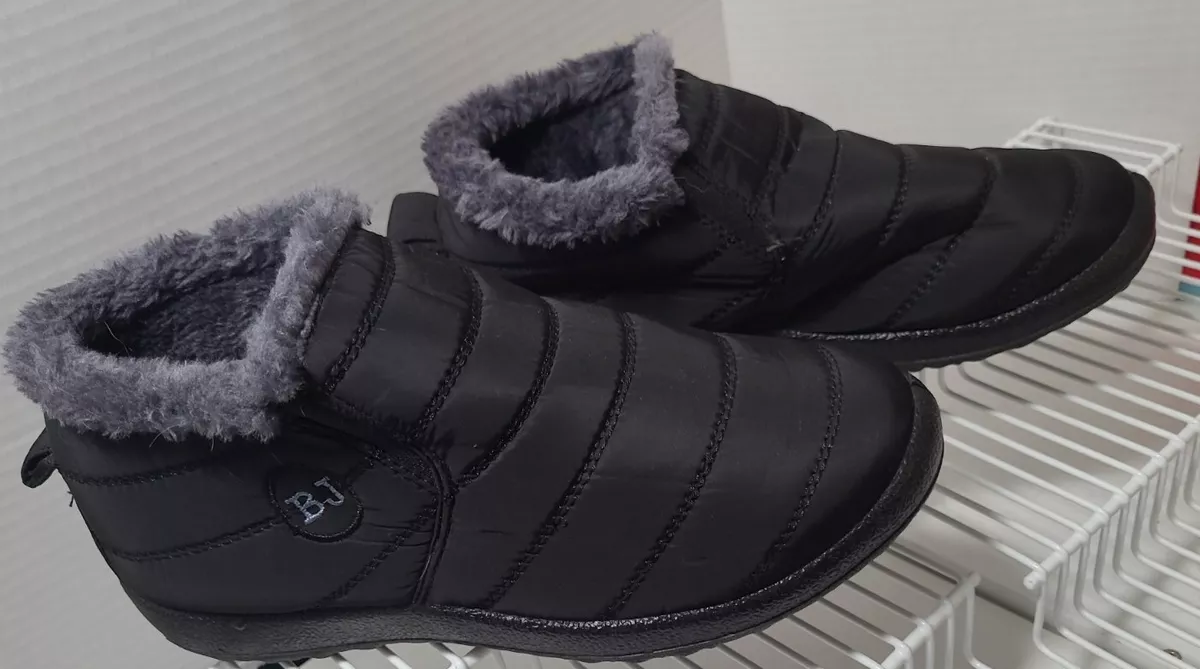 BJ women shoes Warm Plush Lining Flat Ankle Snow Boots winter Size