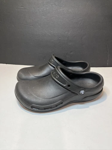 Crocs Unisex Bistro Clog Black Slip Resistant Shoes Sz M8/W10 Slip On 10075 Work