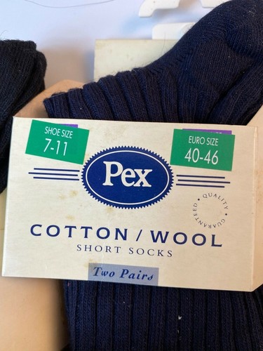 Socks 10 x Pairs of Dark School Cotton Wool Short Socks UK 9-12 EU 40-46 #18 - Picture 2 of 8