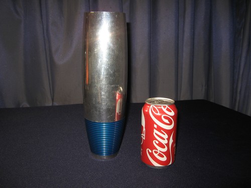 lunt studio usa 11" aluminum vase highly polished metal alloy