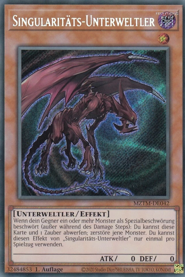Singularitäts-Unterweltler MZTM-DE042 Secret Rare Maze of the Master Yugioh