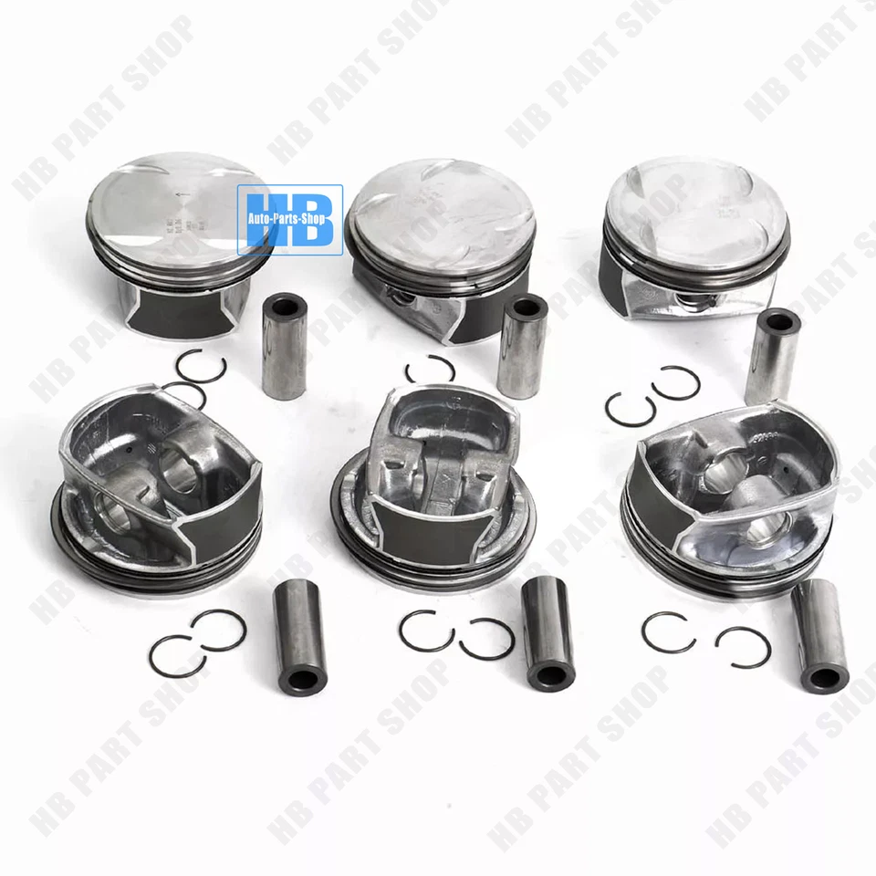 Juego de 6 anillos de pistón MAHLE 92,6+0,5 mm para Mercedes-Benz C350 E350 S350 3,5 L M272 Foto 2 de 4