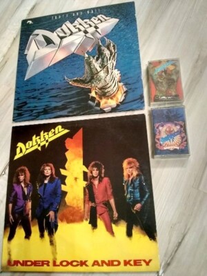 DOKKEN vinyl and cassette lot  1984-1988 ToothNail LockKey BackAttack BeastEast