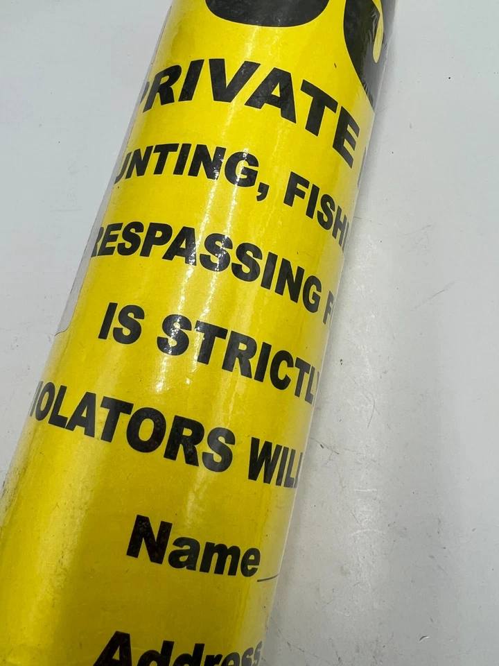 Pack of 100 - POSTED PRIVATE PROPERTY Tyvek Sheet Sign 11"x11", LBL-34-POST-RL - Image 3 of 4