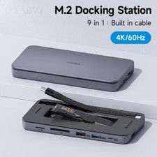 9 in 1 USB C HUB 4K HDMI-compatible 100W PD USB 3.1 Docking station for Windows