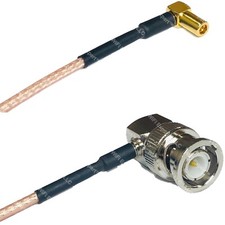 RG316 SMB MALE ANGLE to BNC MALE ANGLE RF Cable Rapid-SHIP LOT