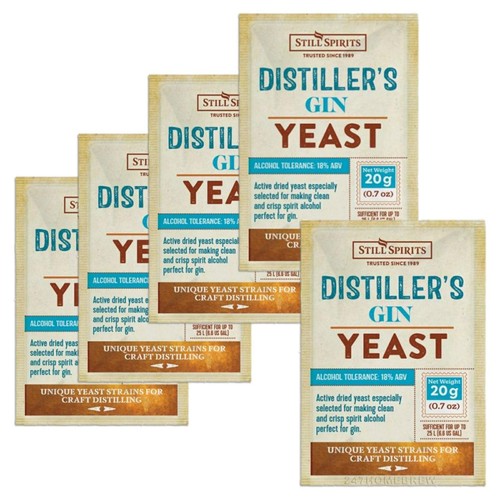 5x Still Spirits Distillers Gin Hefe 20g für 25L 18% Vol. Maximiert Botanicals