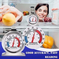 Steel Refrigerator Freezer Thermometer Dial Temperature GaugeUK- C6C7