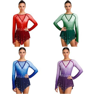 Women Jumpsuit Party Leotard Performance Bodysuit Open Back Design Special Prom