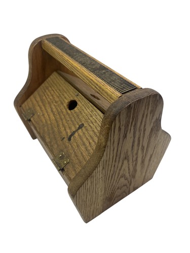 Kiwi Shoe Groomer Box Mens One Size Brown Wood Shoe Shine Brushes Storage Caddy