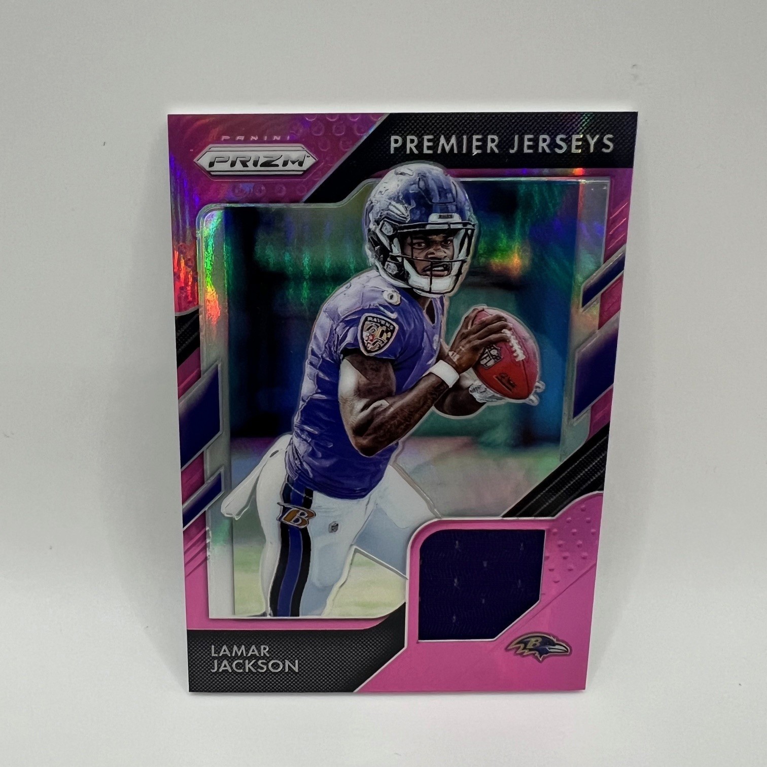 2018 Panini Prizm Rookie Premier Jerseys Pink Lamar Jackson #12