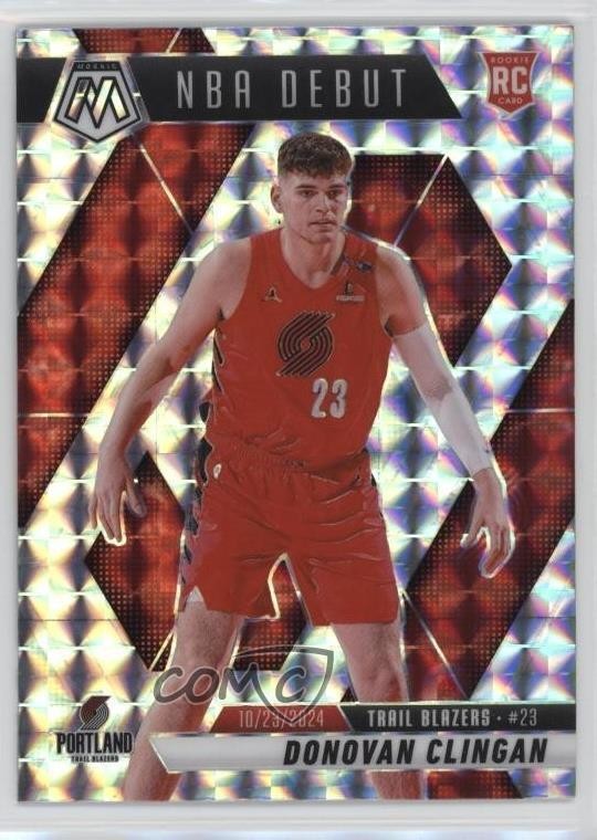 2024-25 Panini Mosaic NBA Debut Mosaic Prizm Donovan Clingan #261 1qo5
