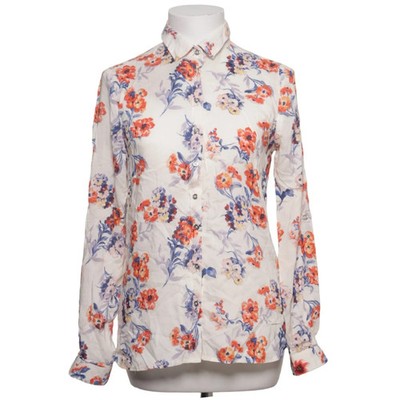 DeFacto, Bluse, Größe: S, Weiß/Mehrfarbig, Viskose, Blumen, Damen #Xk5
