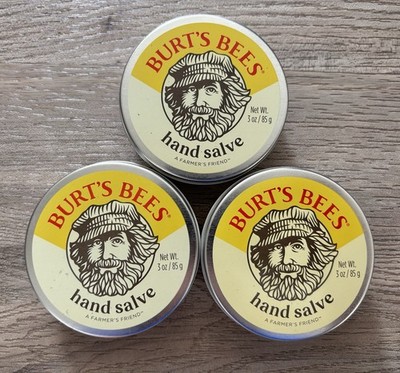 Burt s Bees Hand Salve Herbal Hand Cream for Dry Skin 3 oz 3-Pack