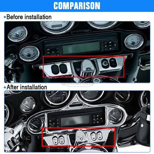 4pcs Hand Control Switch Button Rocker Caps Cover For Harley Touring Ultra Limit - Bild 6 von 16