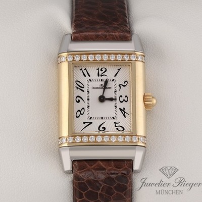Jaeger Le Coultre Reverso Lady Edelstahl Gelbgold 750 265.5.47 Diamanten Gold