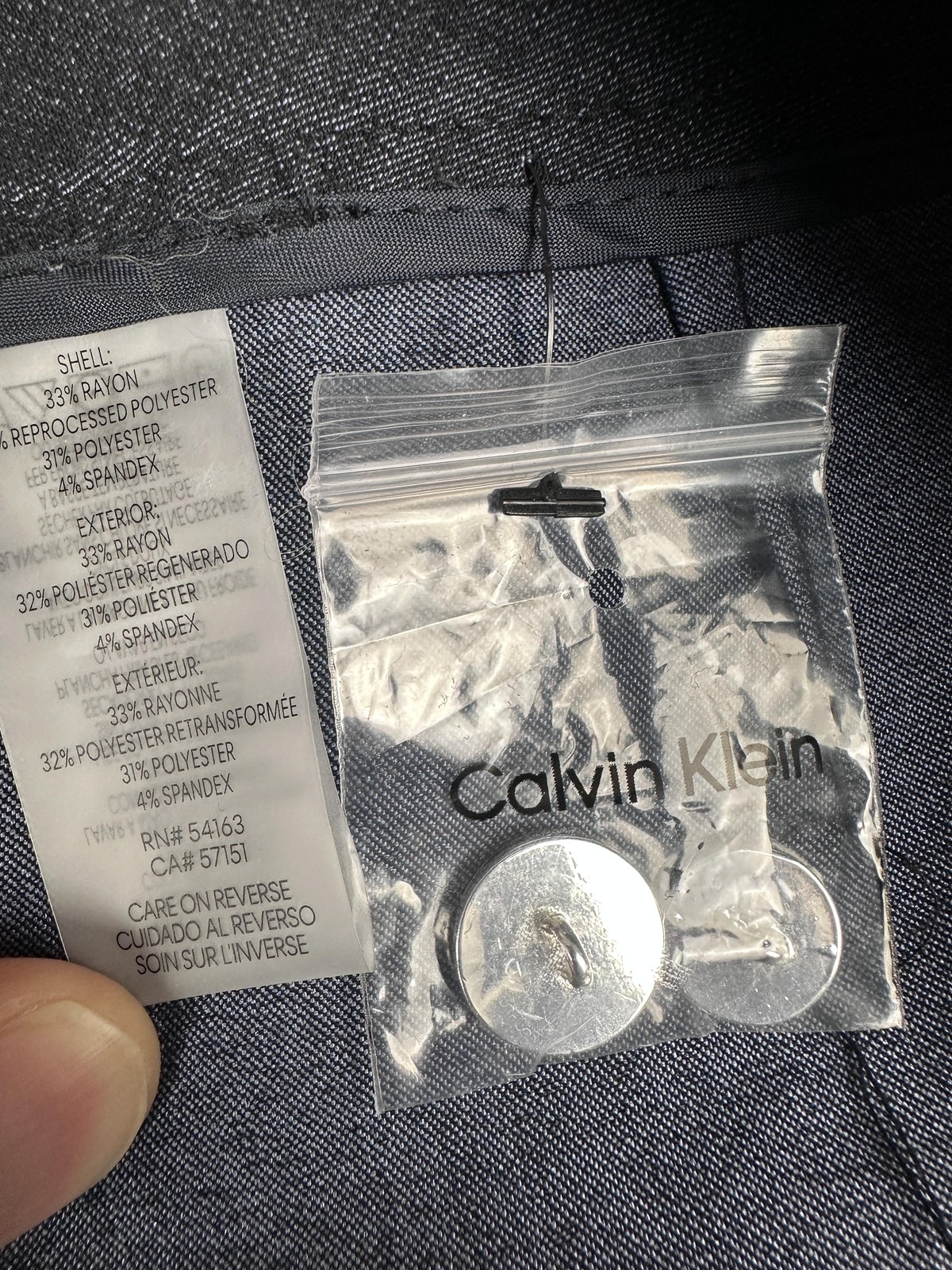 Calvin Klein Dress Pants Women 16 Gray Modern Wide Leg Taper Stretch Work Career thumbnail 4