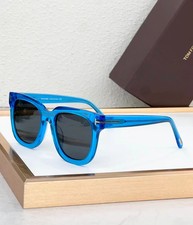Tom Ford Sari Sunglasses TF690 Blue/Gray 53-20-145mm With Case New