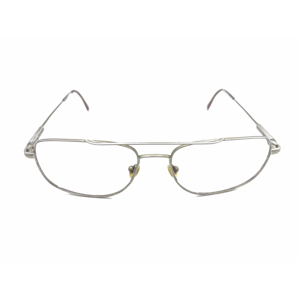 Marcos cuadrados de metal gris satinado Safilo Elasta 3766 BX1 56-17 140 Italia Foto 2 de 4